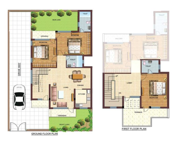 40 feet by 60 feet House Plan - DecorChamp - Page 2