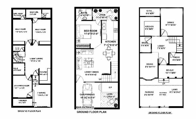 20 Feet By 45 Feet House Map 100 Gaj Plot House Map Design