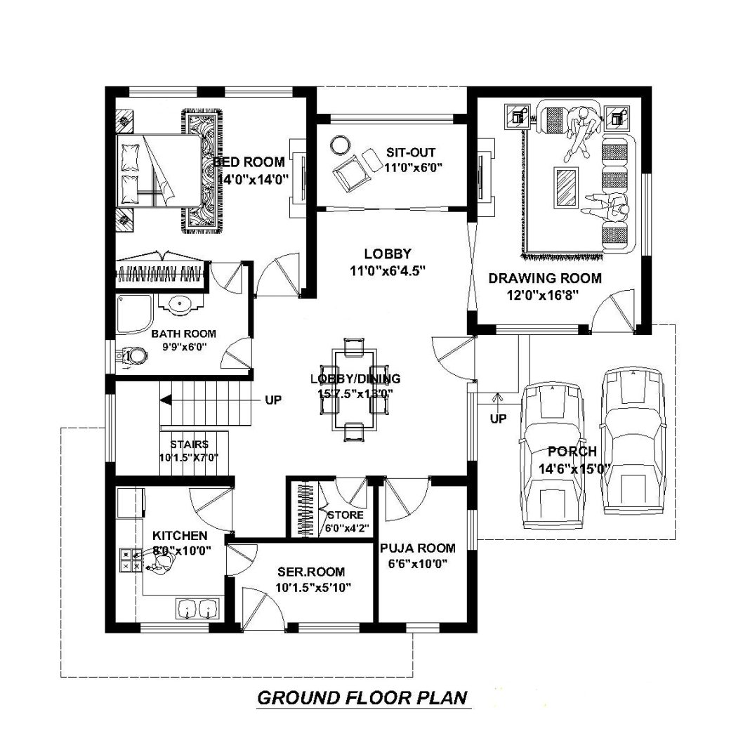 40 40 3 Bedroom House Plan Bedroomhouseplans one