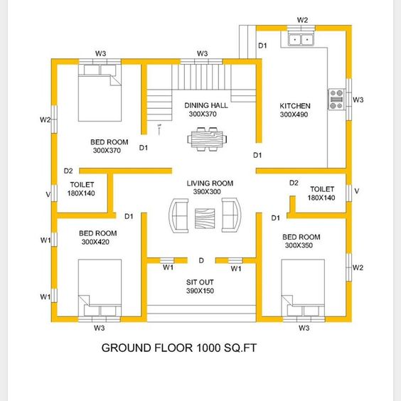 Floor Plan Low Budget Modern 3 Bedroom House Design Viewfloor co