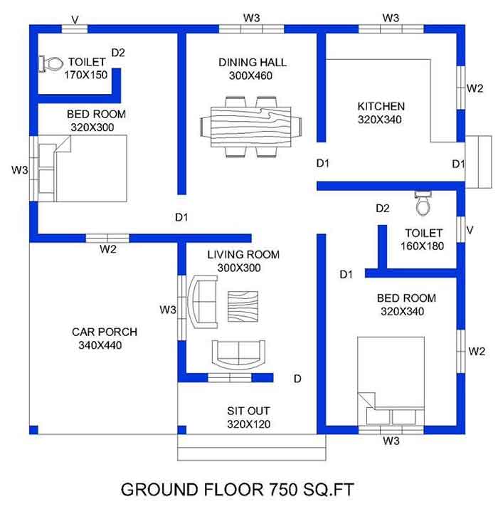 750 Square Feet House Plan Floor Plans House Floor Pl - vrogue.co
