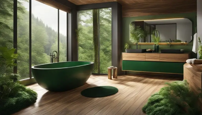 Green bathroom design ideas