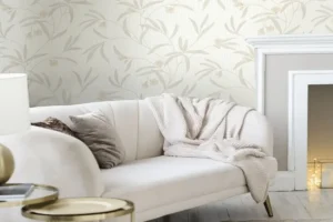 Decorative Schemes that Utilizes Cream Floral Wallpaper