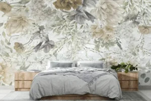 Keeping Cream Floral Wallpaper