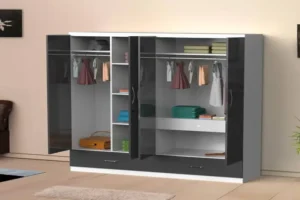 Different materials are used in finishing the wardrobe