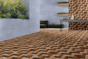 Matte Ceramic Herringbone Tiles